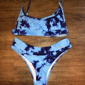 Tie Dye High Leg Bathing Suit